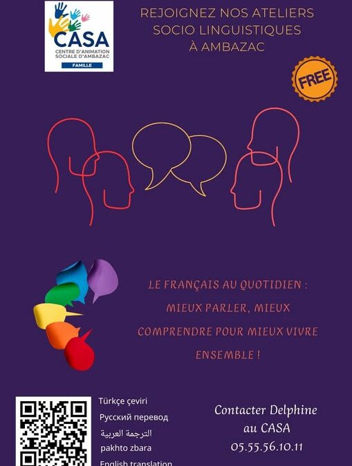 Pour une plus grande autonomie au quotidien : nos ateliers français et citoyenneté !